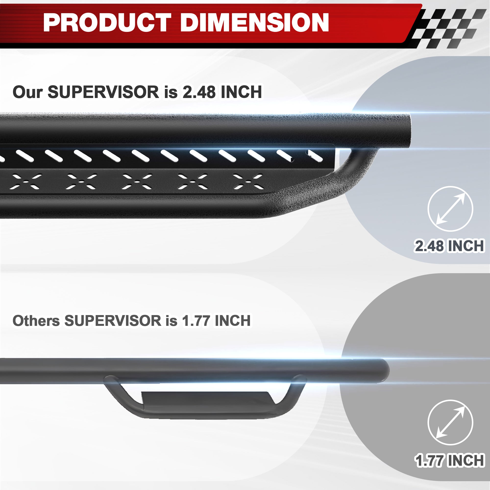 Running Boards Side Steps Compatible with 2005 - 2023 Toyota Tacoma All Black Nerf Bars - Longsunmotor