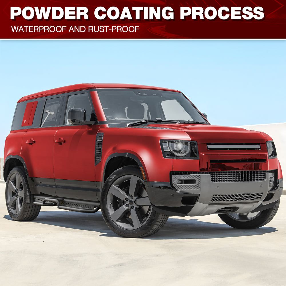Running Boards for Land Rover Defender 110 2020 2021 2022 2023 2024 2025 Black Side Steps - Longsunmotor