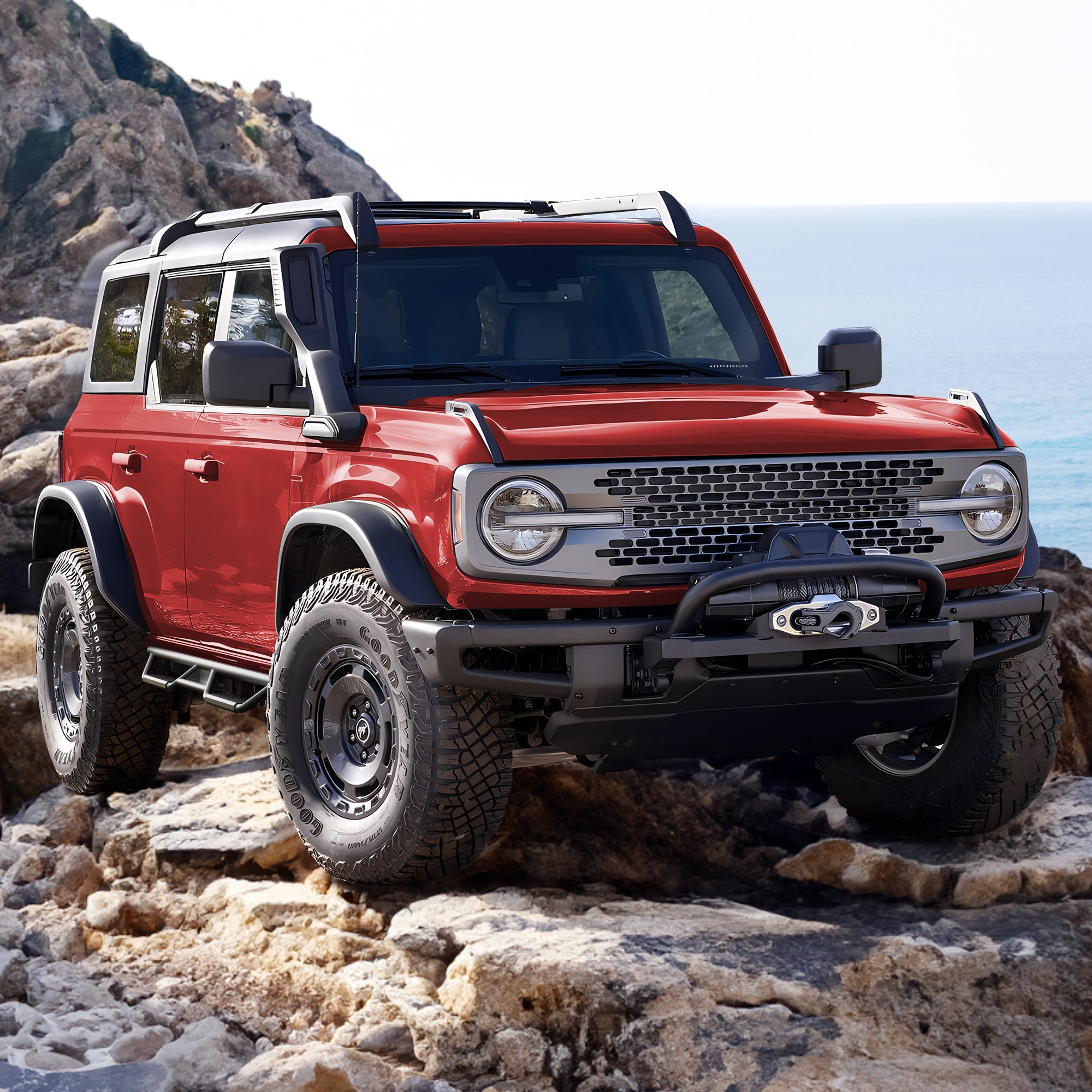 for Bronco Running Boards Side Steps Compatible with 2021 2022 2023 2024 2025 Ford Bronco 4 Doors