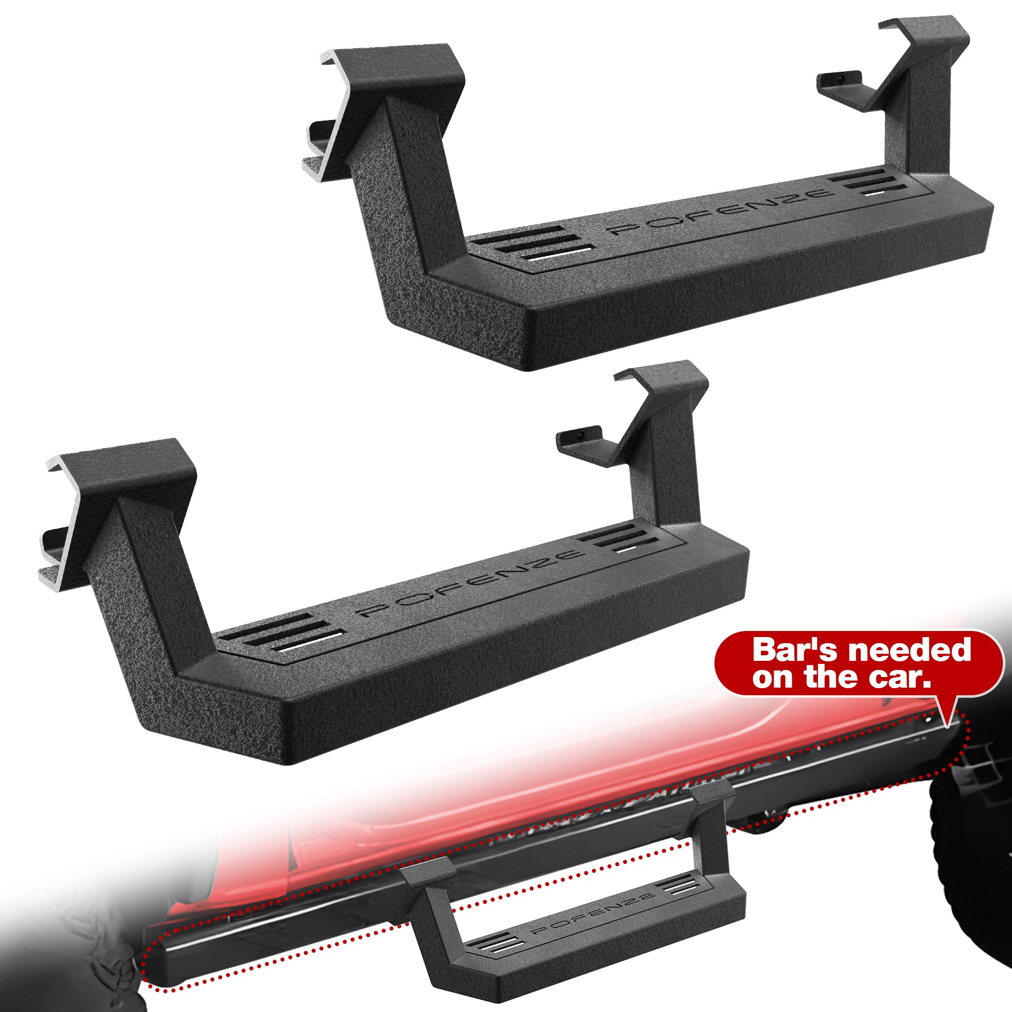 Bronco Running Boards for 2021-2025 Ford Bronco 2-Door Easy Bolt-On Install