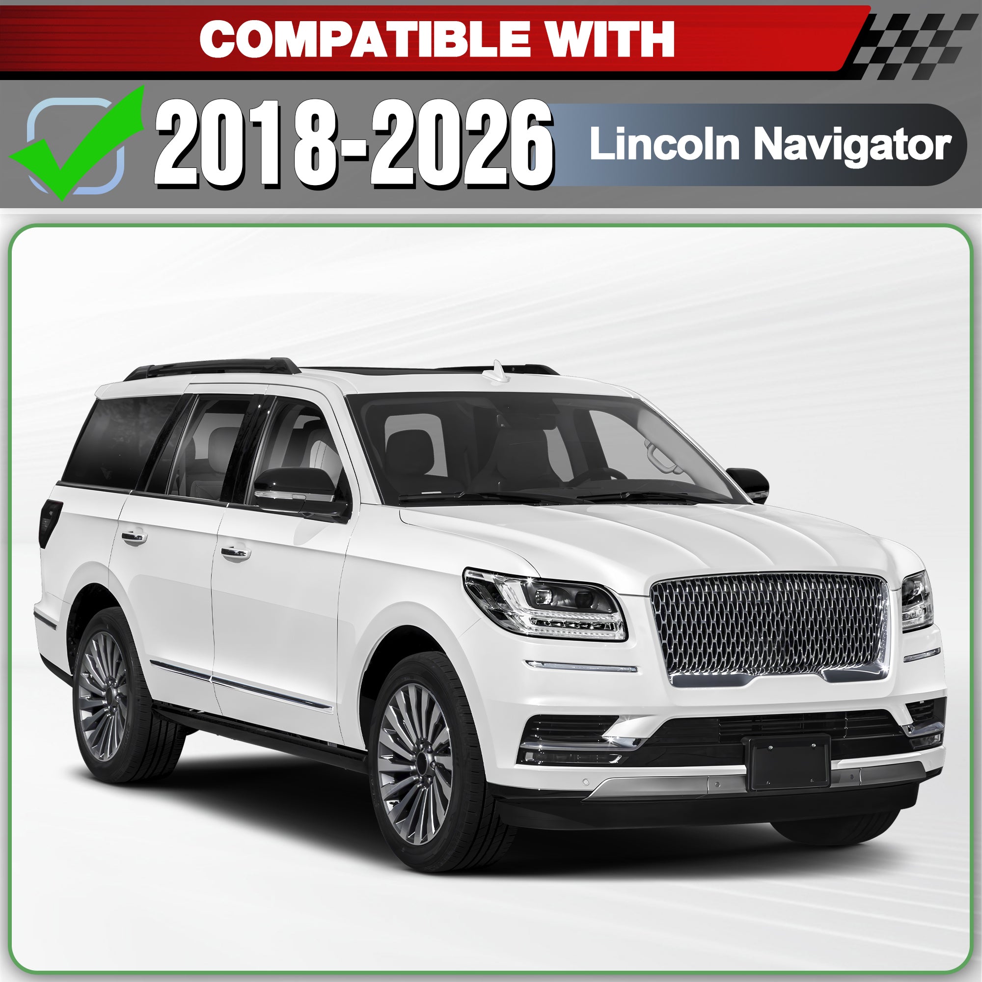 Expedition Running Boards Side Steps for 2018-2025 Ford Expedition, No-Drill Bolt-On Side Steps