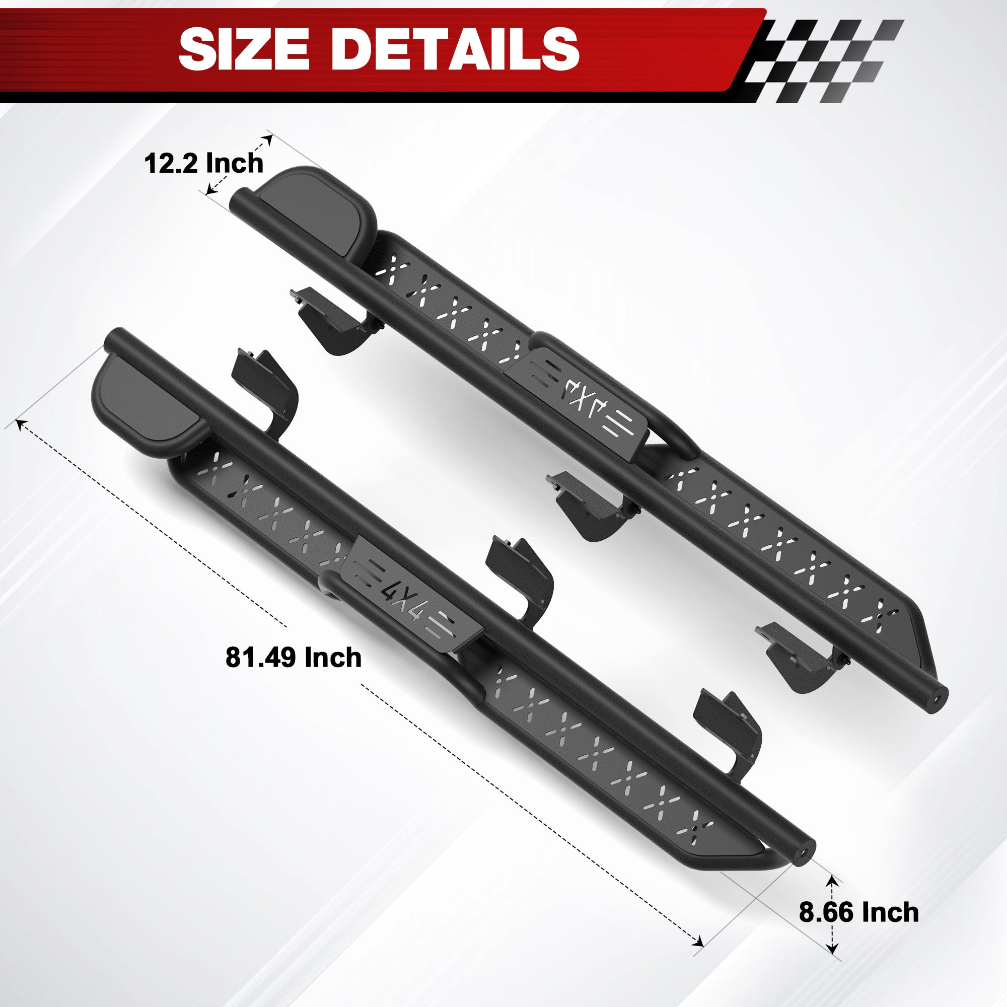 Expedition Running Boards Side Steps for 2018-2025 Ford Expedition, No-Drill Bolt-On Side Steps