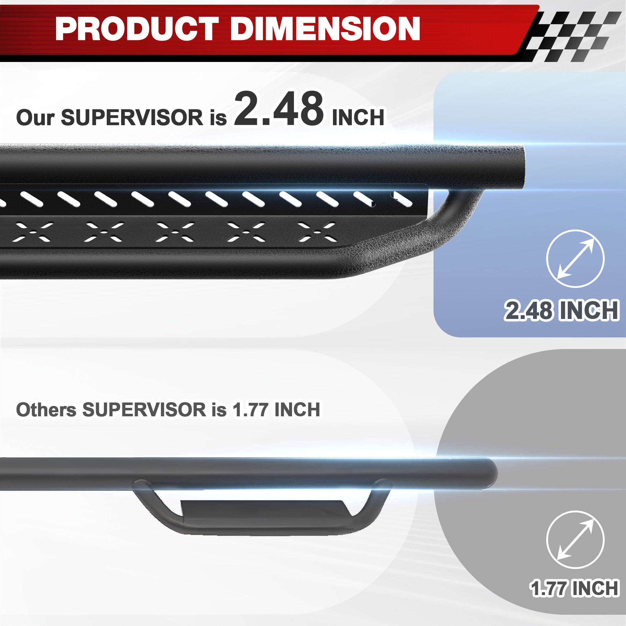 Expedition Running Boards Side Steps for 2018-2025 Ford Expedition, No-Drill Bolt-On Side Steps