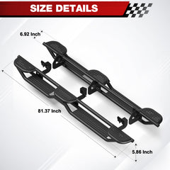 Ford F150 Running Boards Side Steps for 2009-2014 F150 Super Crew, Heavy-Duty Steel Construction