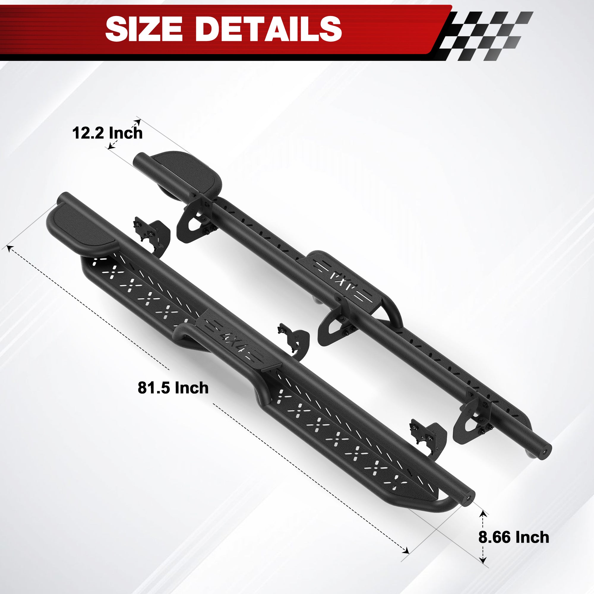 Heavy-Duty Running Boards for 2009-2014 Ford F150  550 lb Capacity Side Steps, Built for Work Trucks