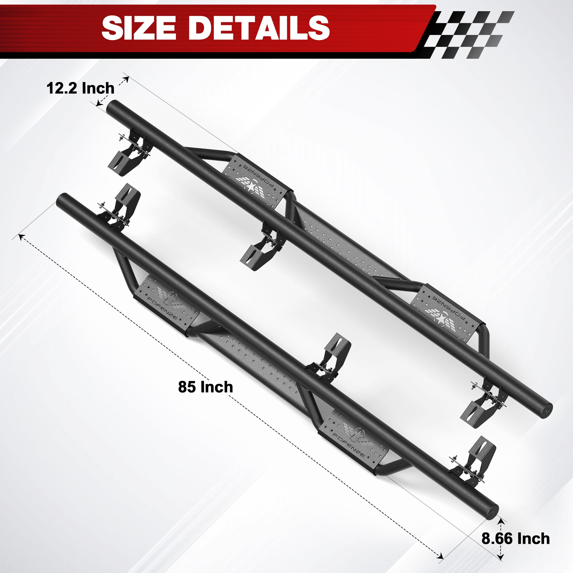 Jeep JT Running Boards for Jeep Gladiator JT 2020-2026 Side Steps Non-Slip Design for Easy Entry and Roof Access