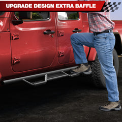 Jeep JT Running Boards for Jeep Gladiator JT 2020-2026 Side Steps Non-Slip Design for Easy Entry and Roof Access