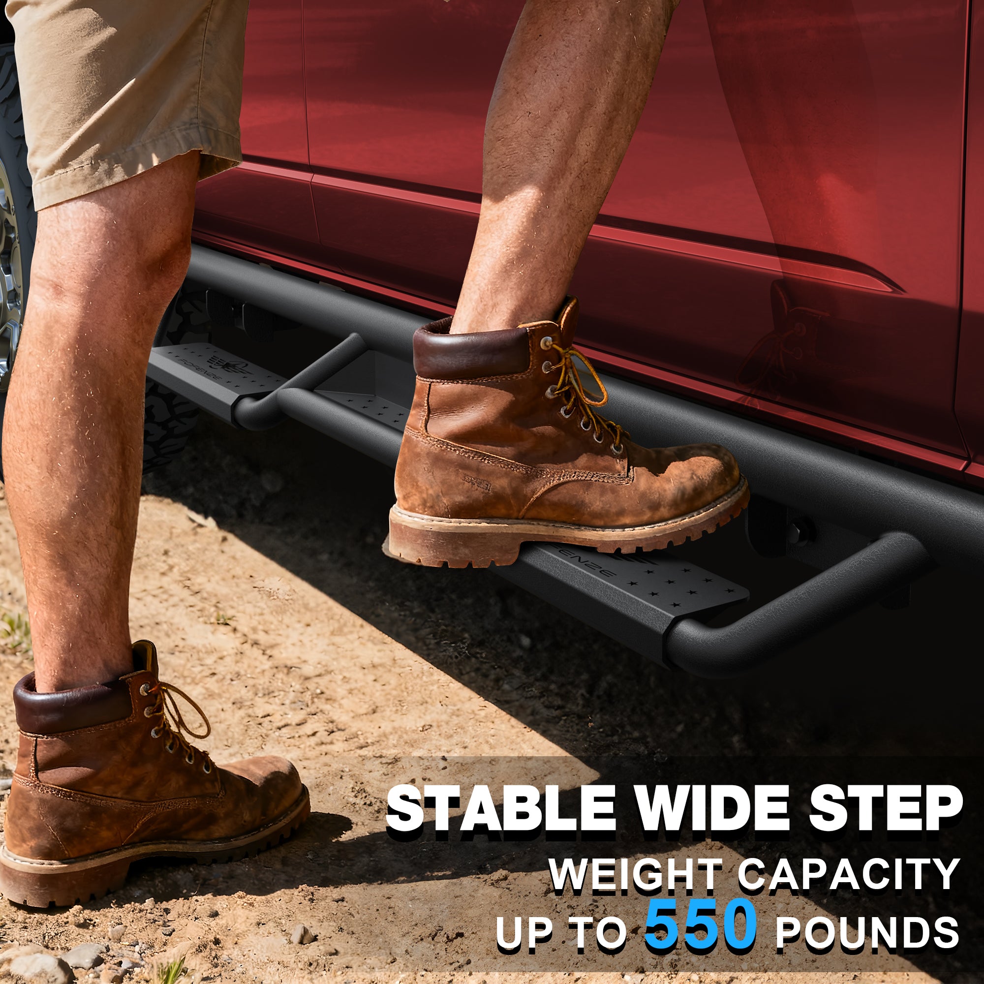 Jeep JT Running Boards for Jeep Gladiator JT 2020-2026 Side Steps Non-Slip Design for Easy Entry and Roof Access