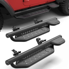 Running Boards Fit 2007-2018 Jeep Wrangler JK 2 Door Only, Heavy Duty Off-Road Side Steps Nerf Bars No Drill Bolt-On