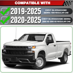 Running Boards Side Steps for 2019-2025 Chevy Silverado and GMC Sierra 1500, 2020-2025 Chevy Silverado and GMC Sierra 25003500 Regular Cab