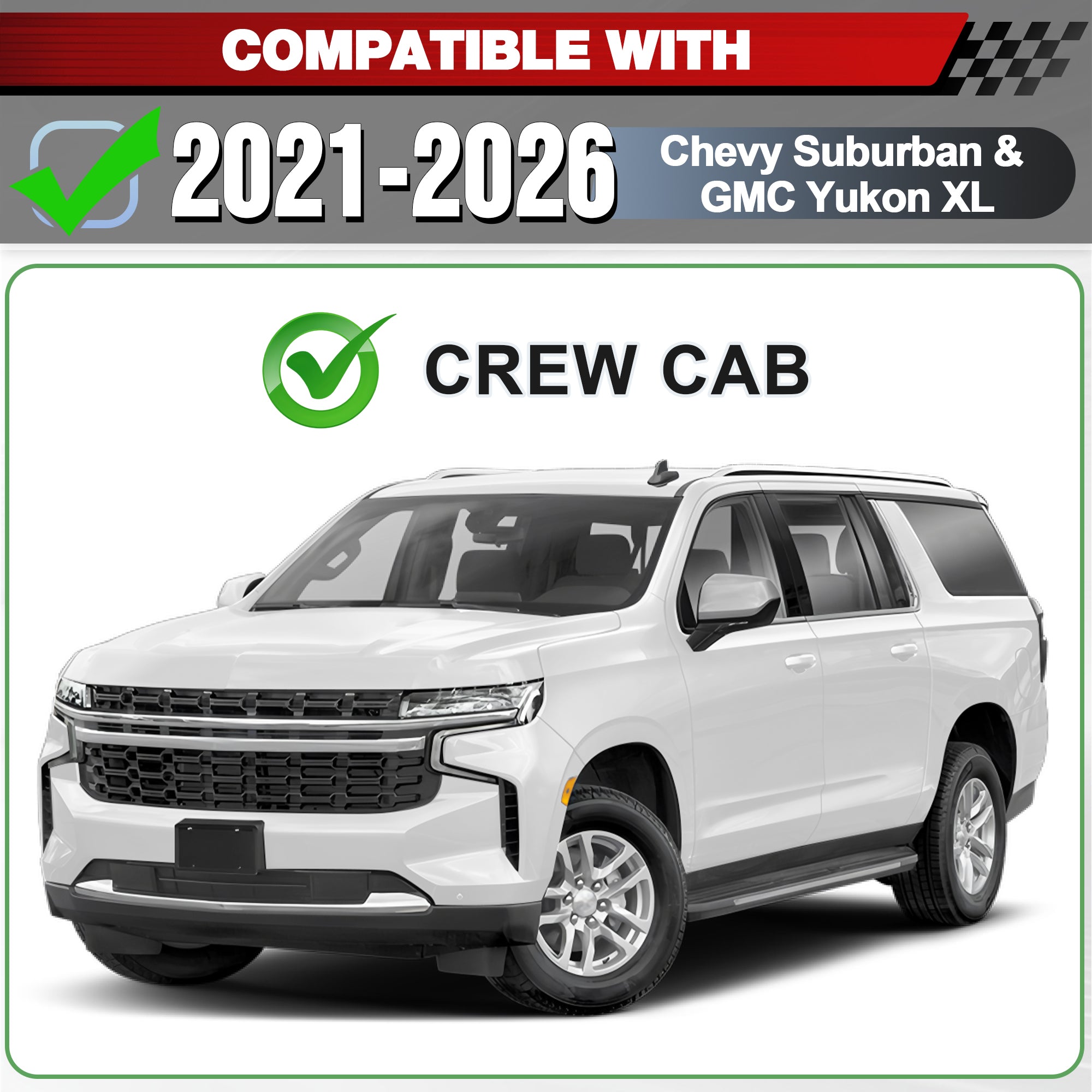 Running Boards Side Steps for 2021-2026 Chevy Suburban & GMC Yukon XL Direct Bolt-On
