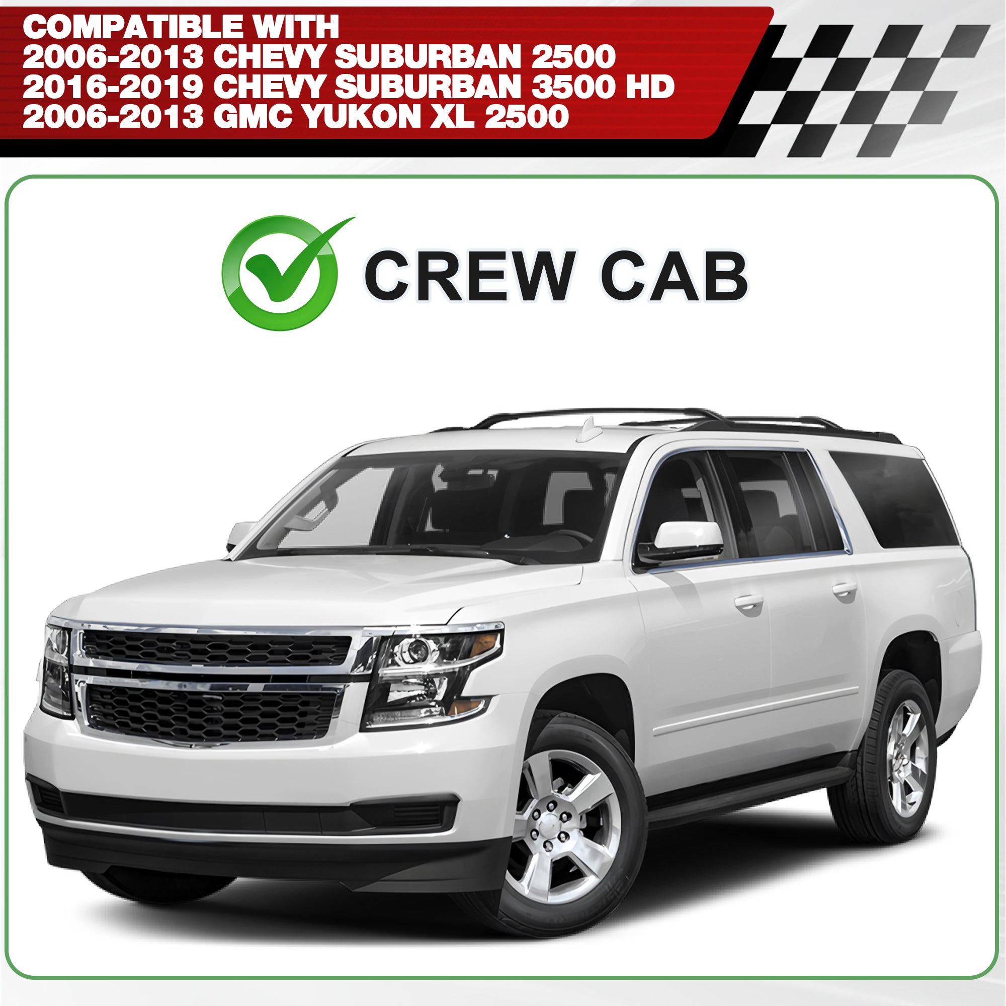 Running Boards Side Steps for Chevy Suburban  GMC Yukon XL Crew Cab