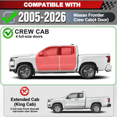 Running Boards for Nissan Frontier 2005-2024 Crew Cab  Heavy-Duty Side Steps Nerf Bars