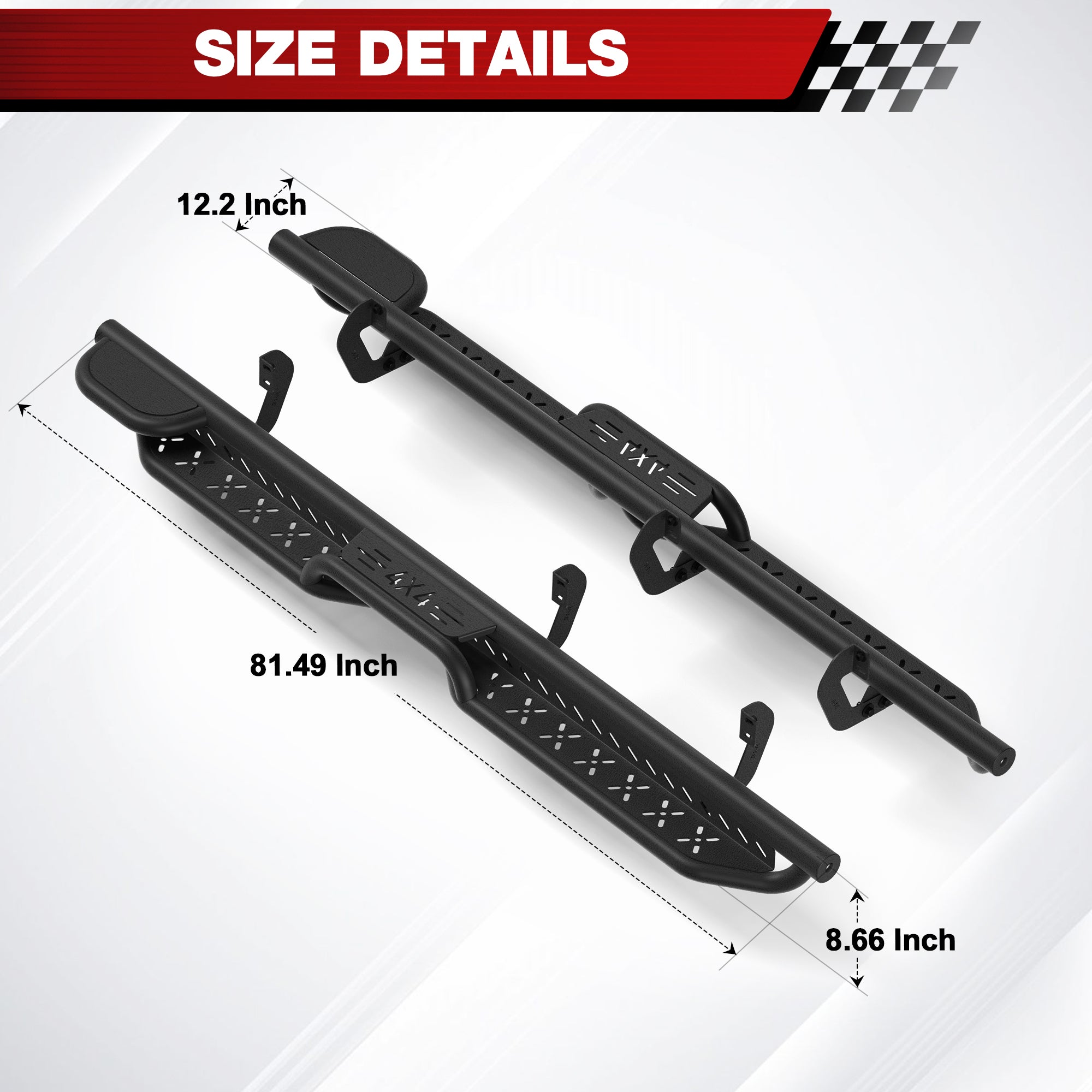 Running Boards for Nissan Frontier 2005-2024 Crew Cab  Heavy-Duty Side Steps Nerf Bars