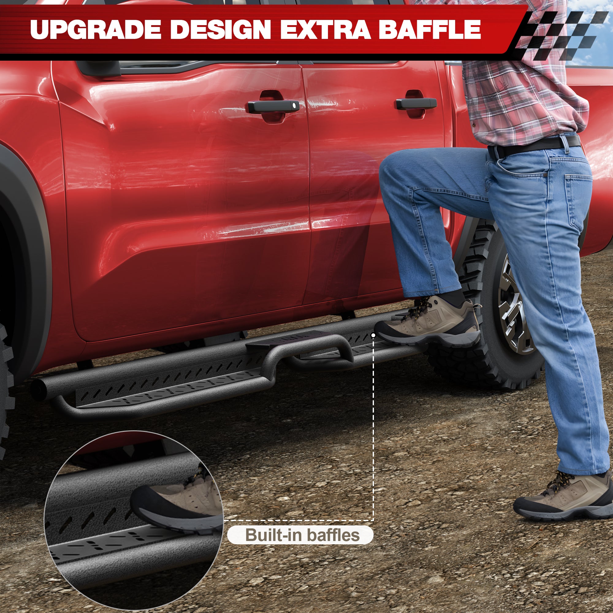 Running Boards for Nissan Frontier 2005-2024 Crew Cab  Heavy-Duty Side Steps Nerf Bars